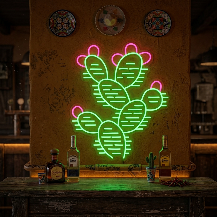 "Cactus Desert Plants" Neon Sign