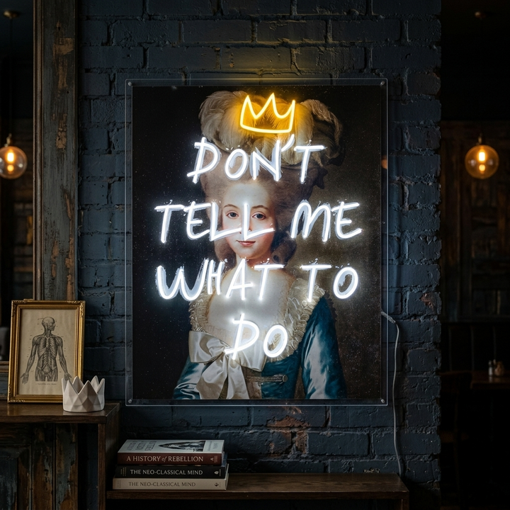 "Don'T Tell Me What To Do" UV Print LED Neon Sign