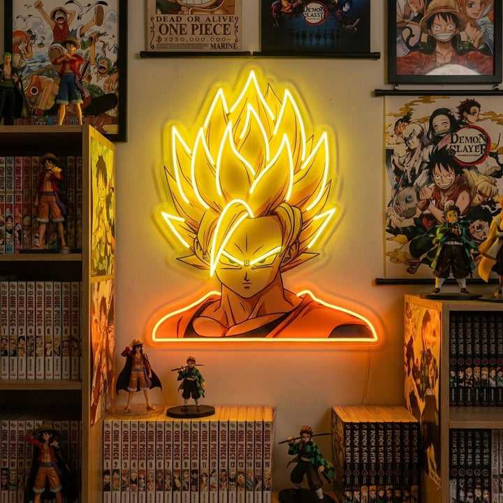 Anime Warrior UV Print Neon Sign