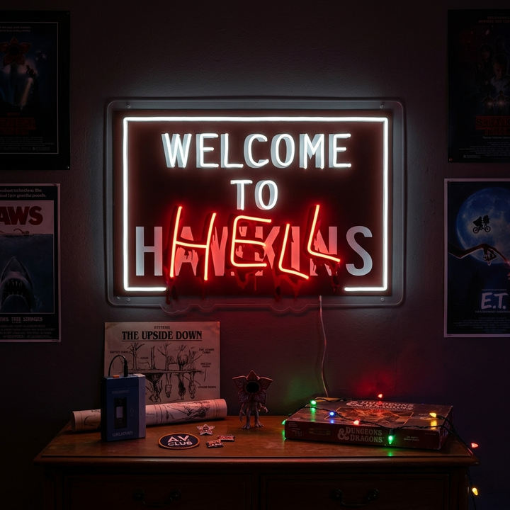 "Welcome To Hell" UV Print LED Neon Sign