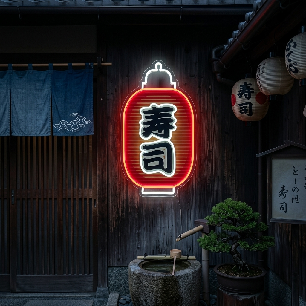 Sushi Neon Sign, Japanese Restaurant Decor