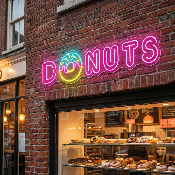"Donut Lettering" Neon Sign