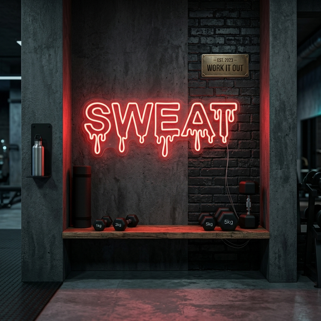 "Sweat Dripping" Neon Sign
