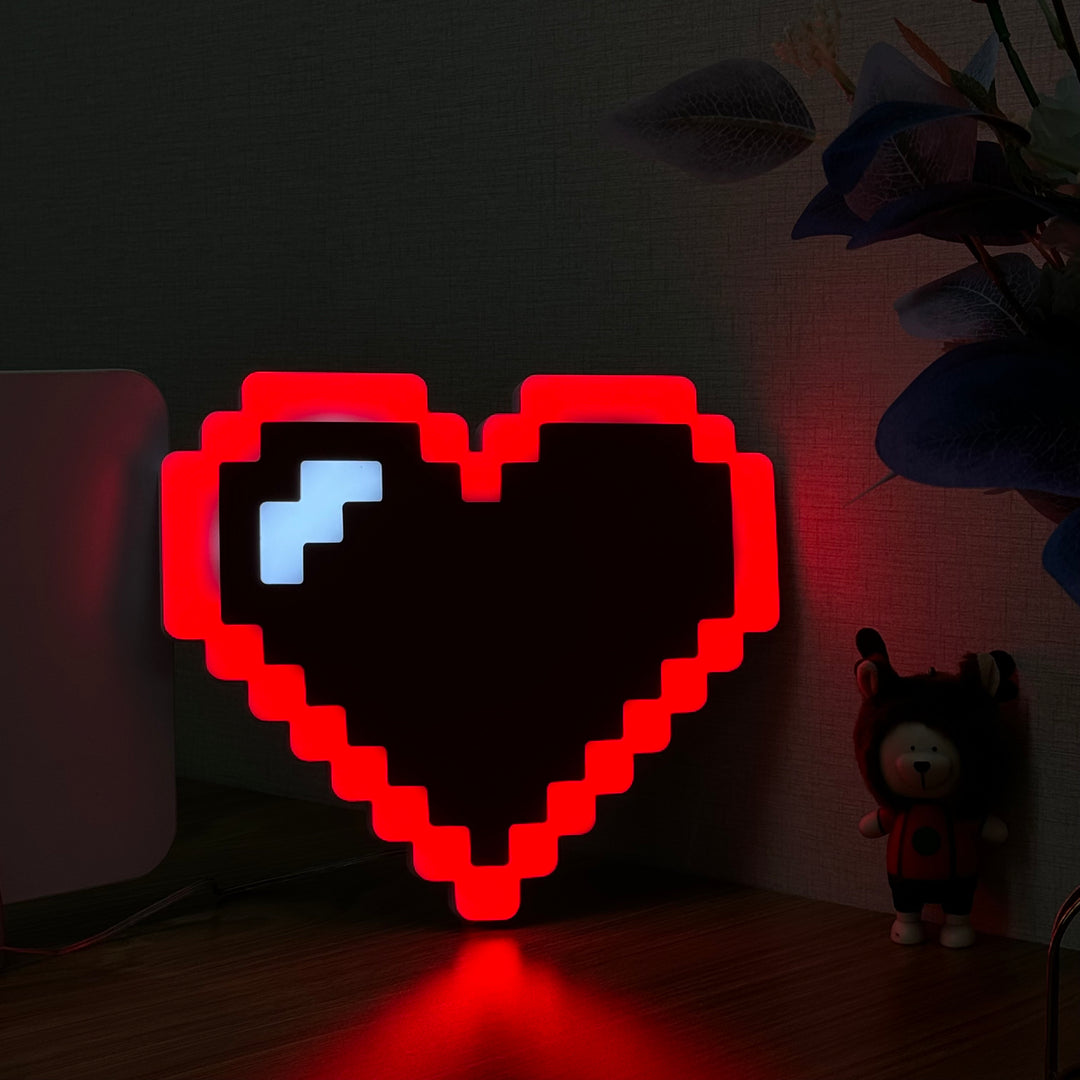 "Legend of Zelda 16-bit Heart" Neon Like Sign