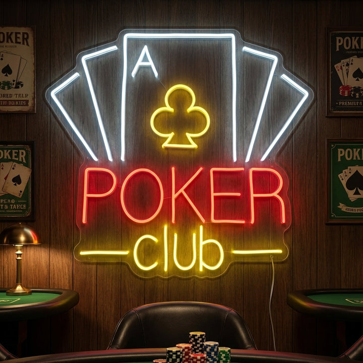 "Poker Club" Neon Sign