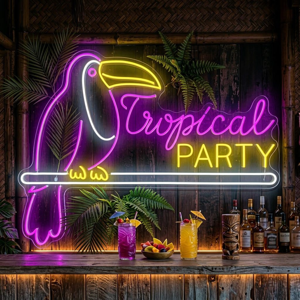 "Tropical Party" Neon Sign