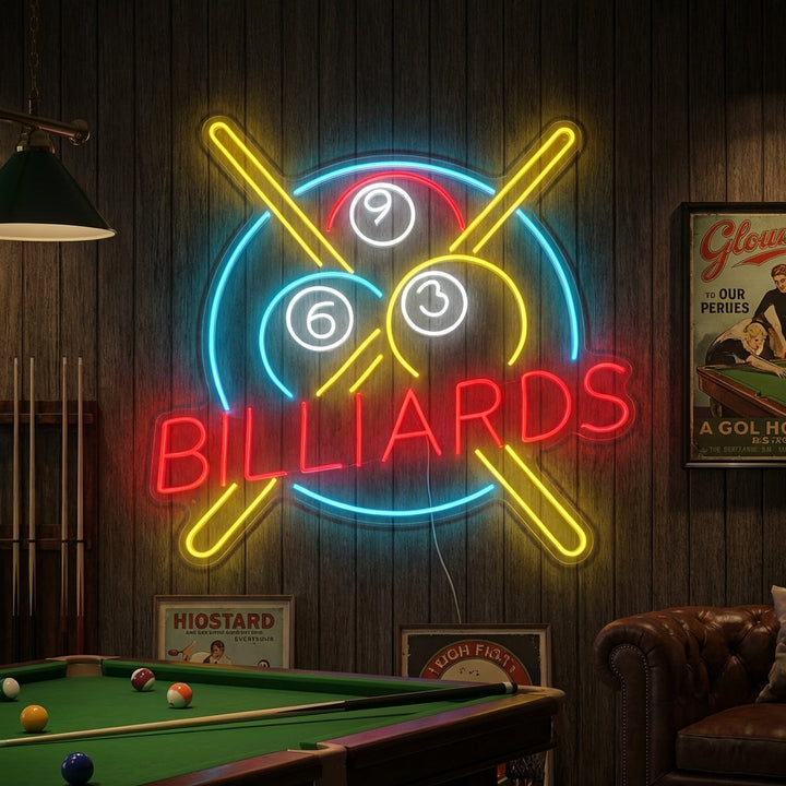 "Billiards" Neon Sign