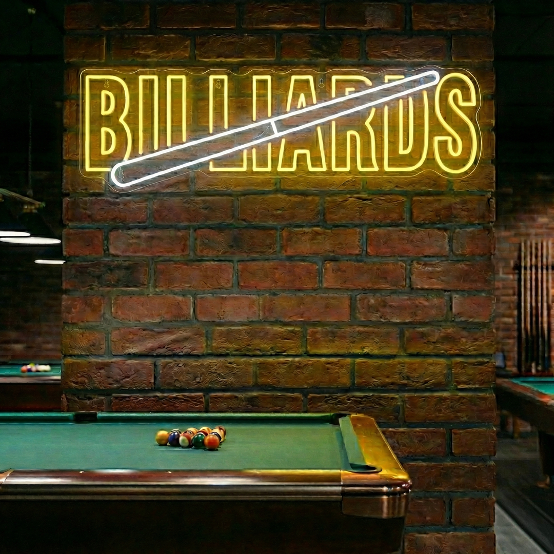 "Billiards" Neon Sign