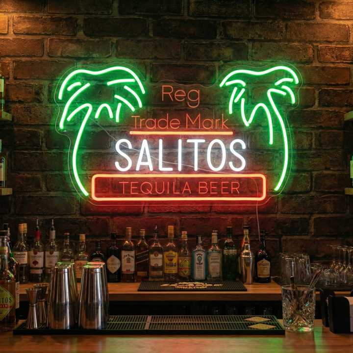 "Salitos Palm" Neon Sign