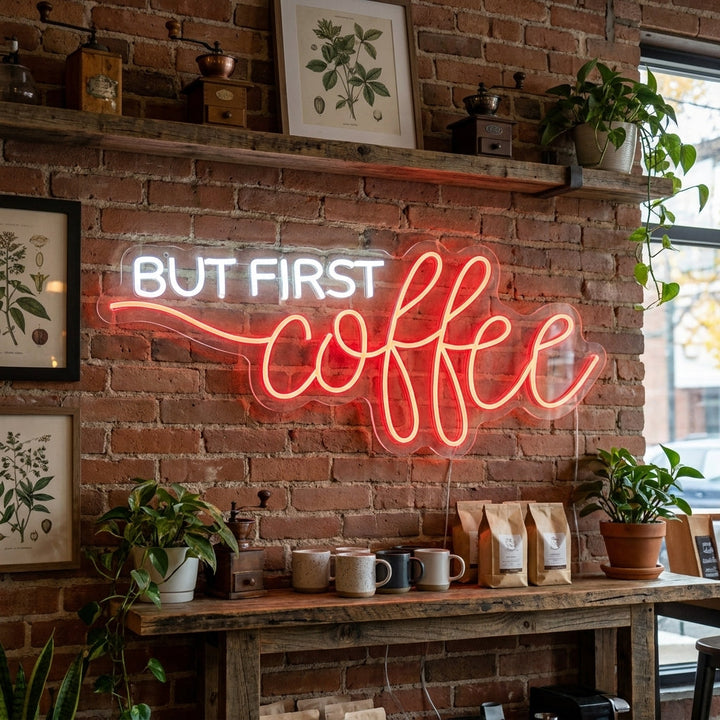 "But First Coffee" Neon Sign