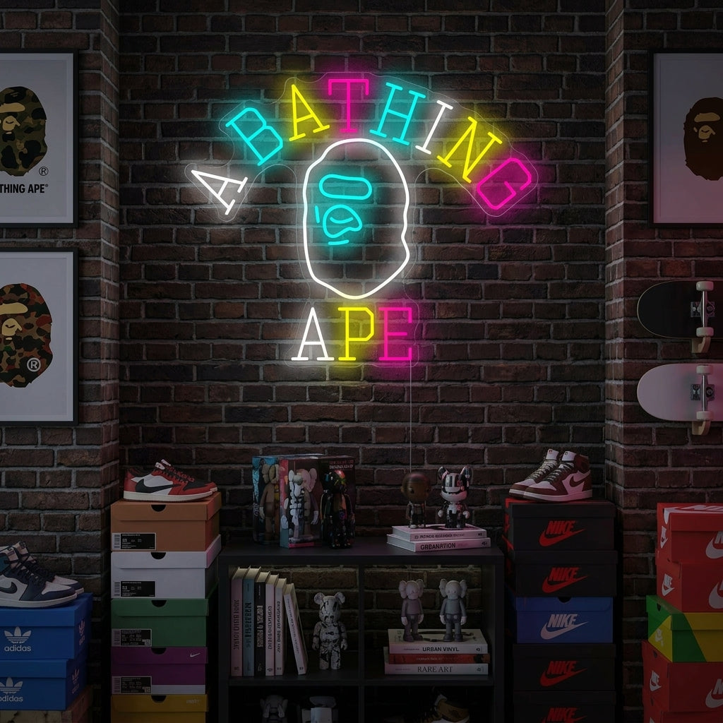 "Bathing Ape" Neon Sign
