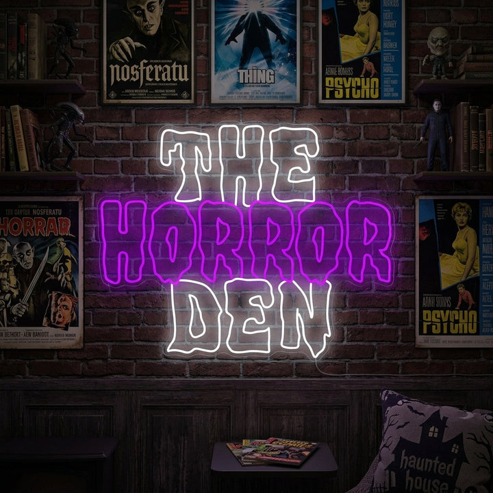 "The Horror Den" Neon Sign