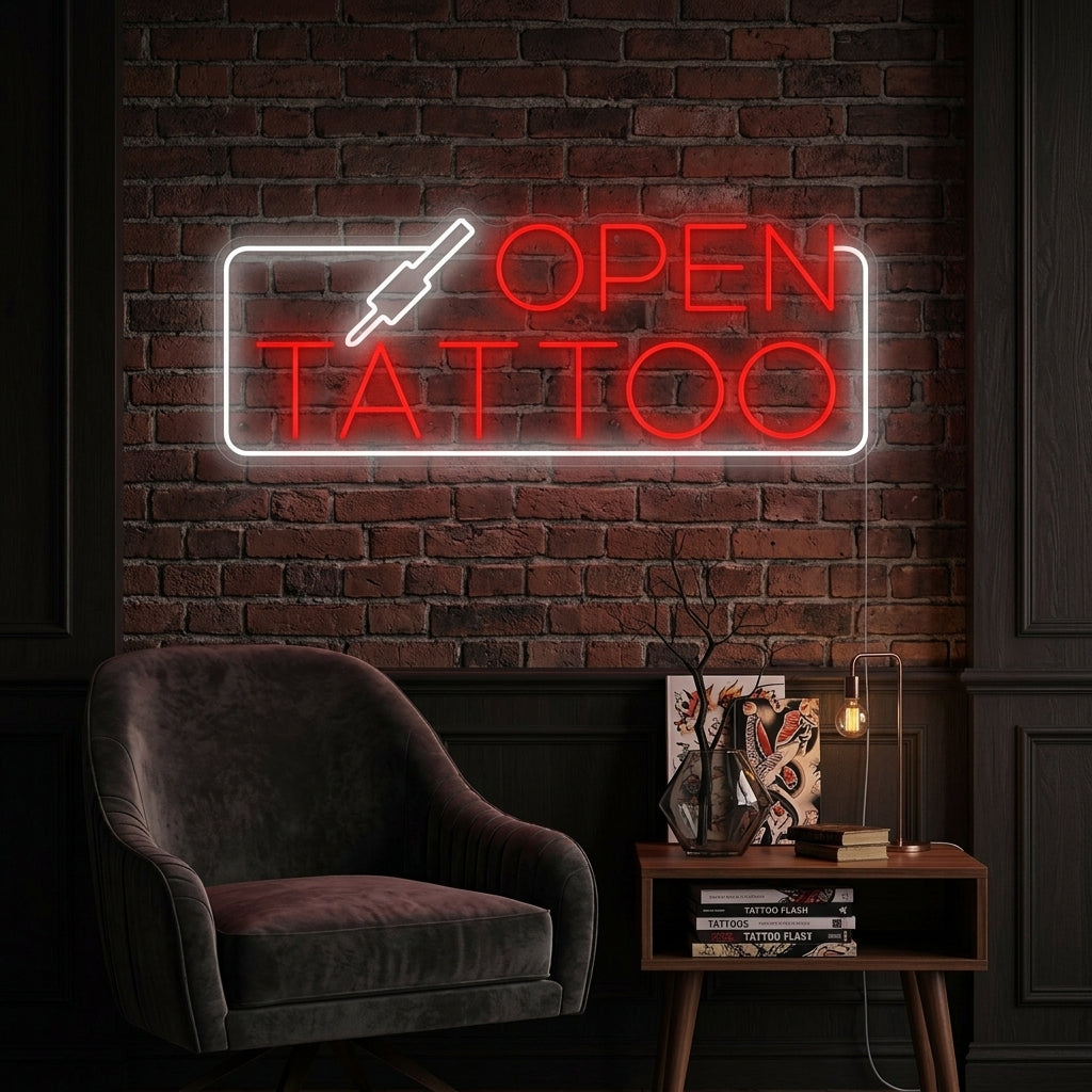"Tattoo Open" Neon Sign