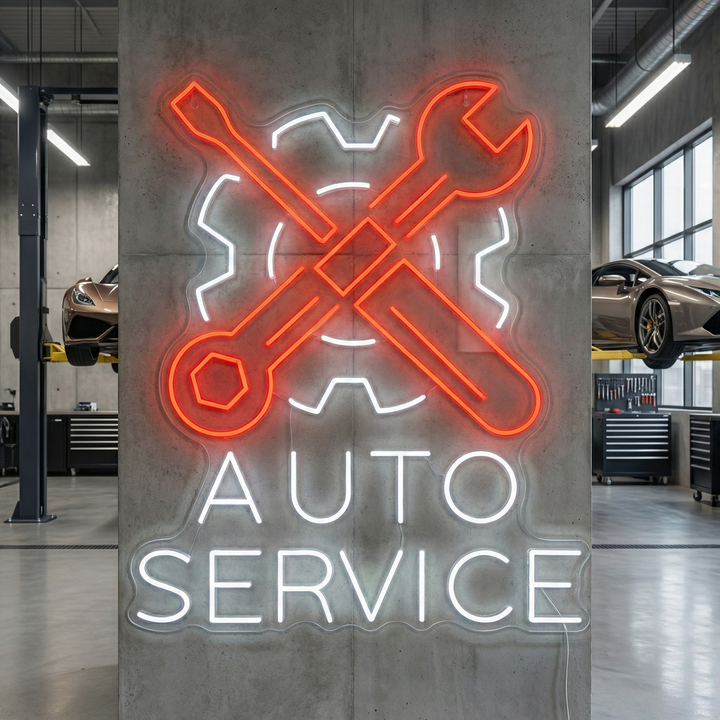 "Auto Service" Neon Sign