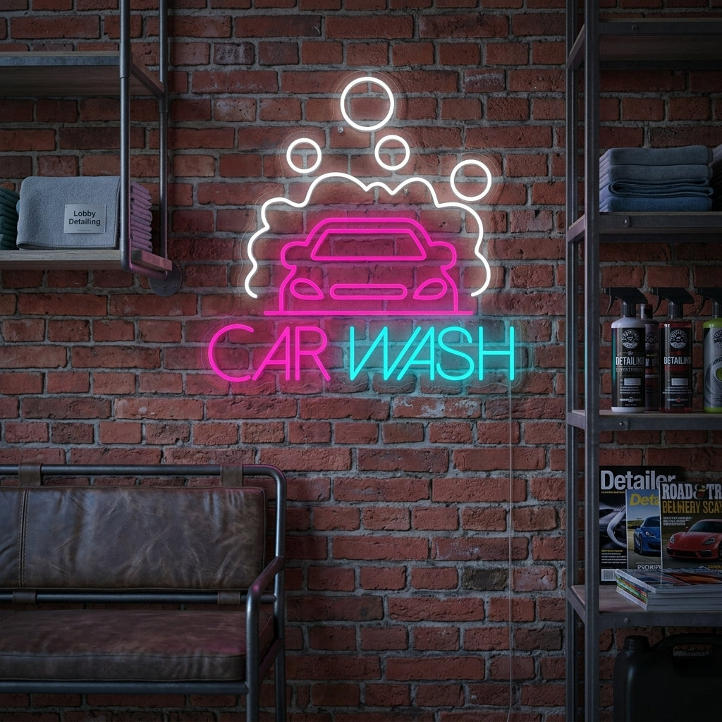 "Car Wash" Neon Sign