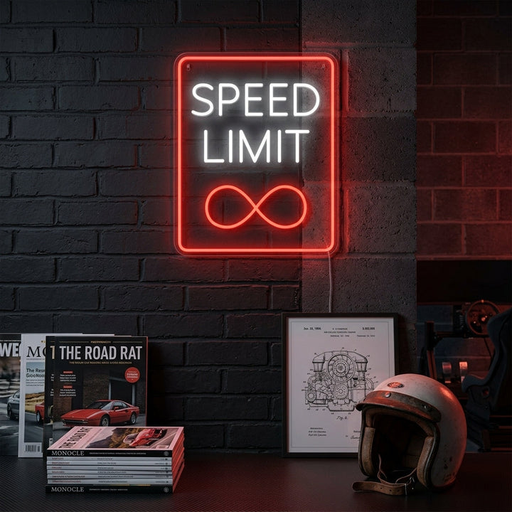 "Speed Limit Infinity" Neon Sign