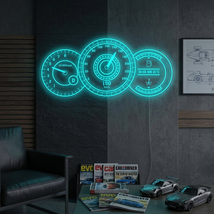 "Car Speedometer" Neon Sign
