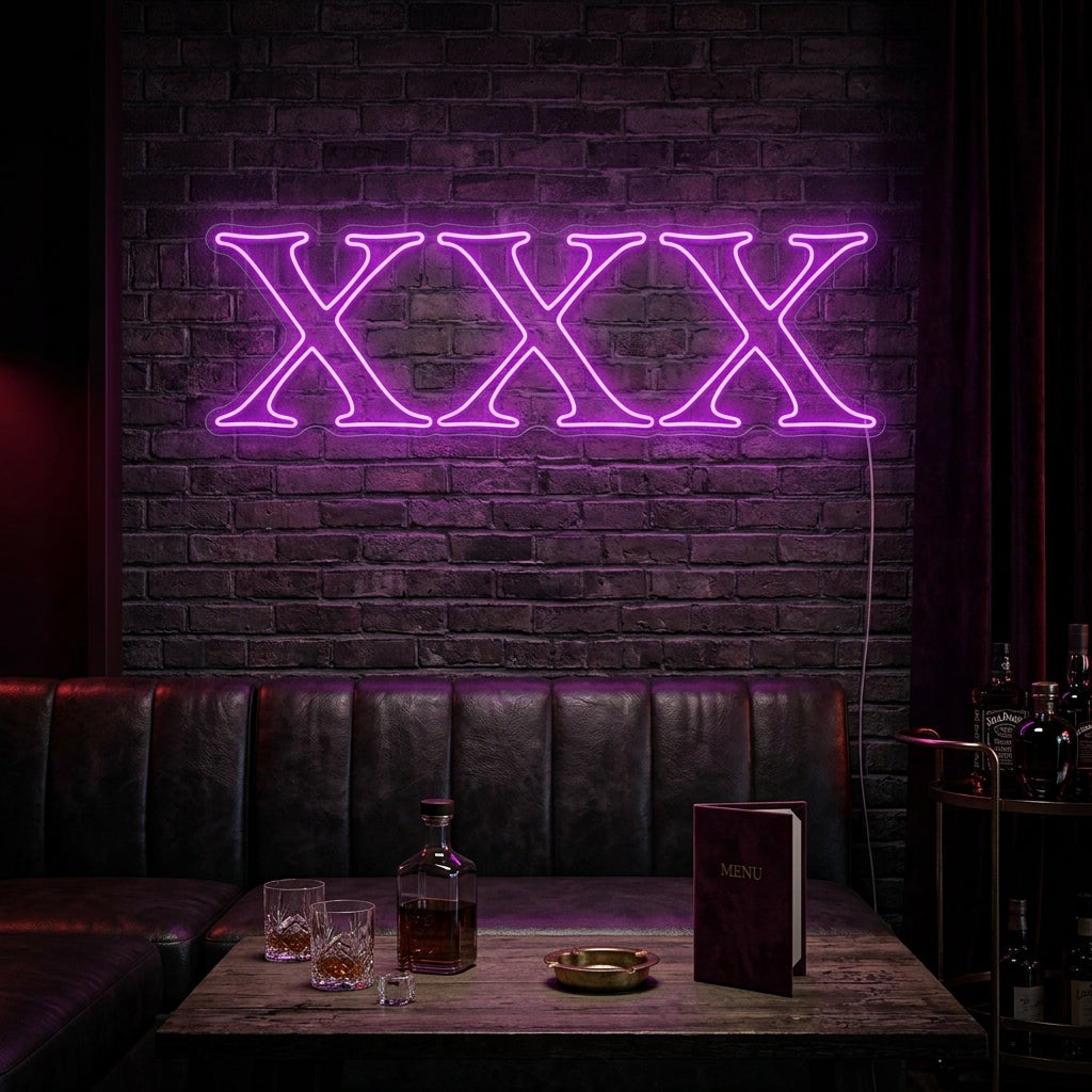 "XXX Adult Sex Shop Logo" Neon Sign