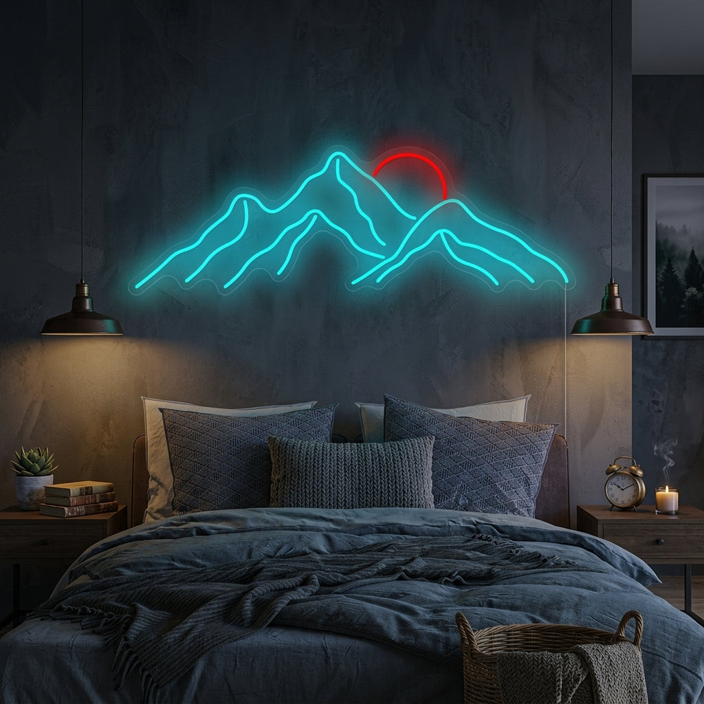 "Mountains Sunset" Neon Sign