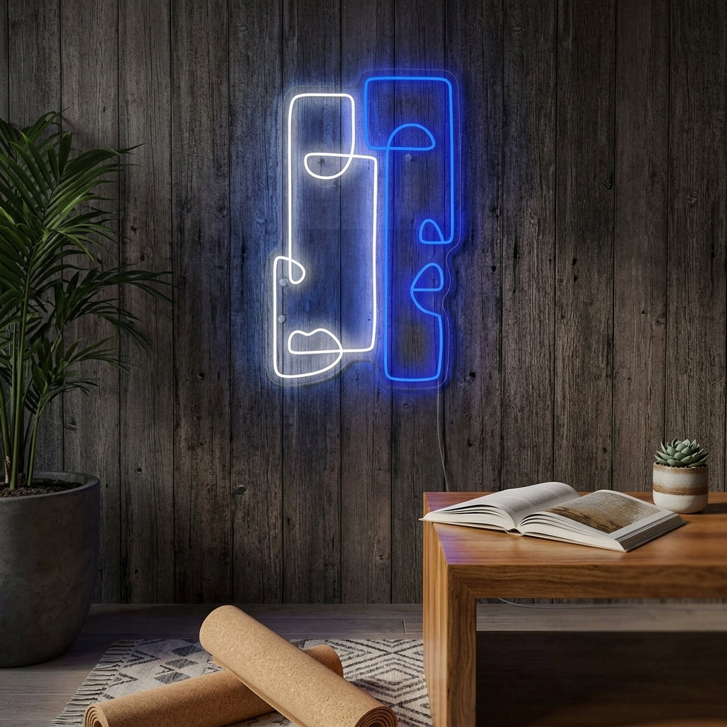 "Abstract Totem" Neon Sign