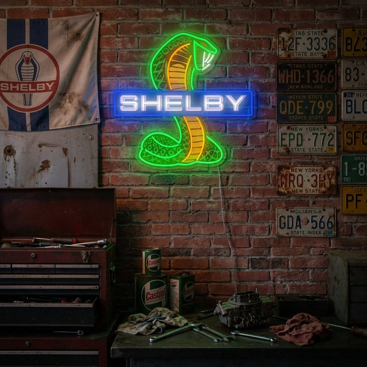 "Shel-Car Cobra" Neon Sign