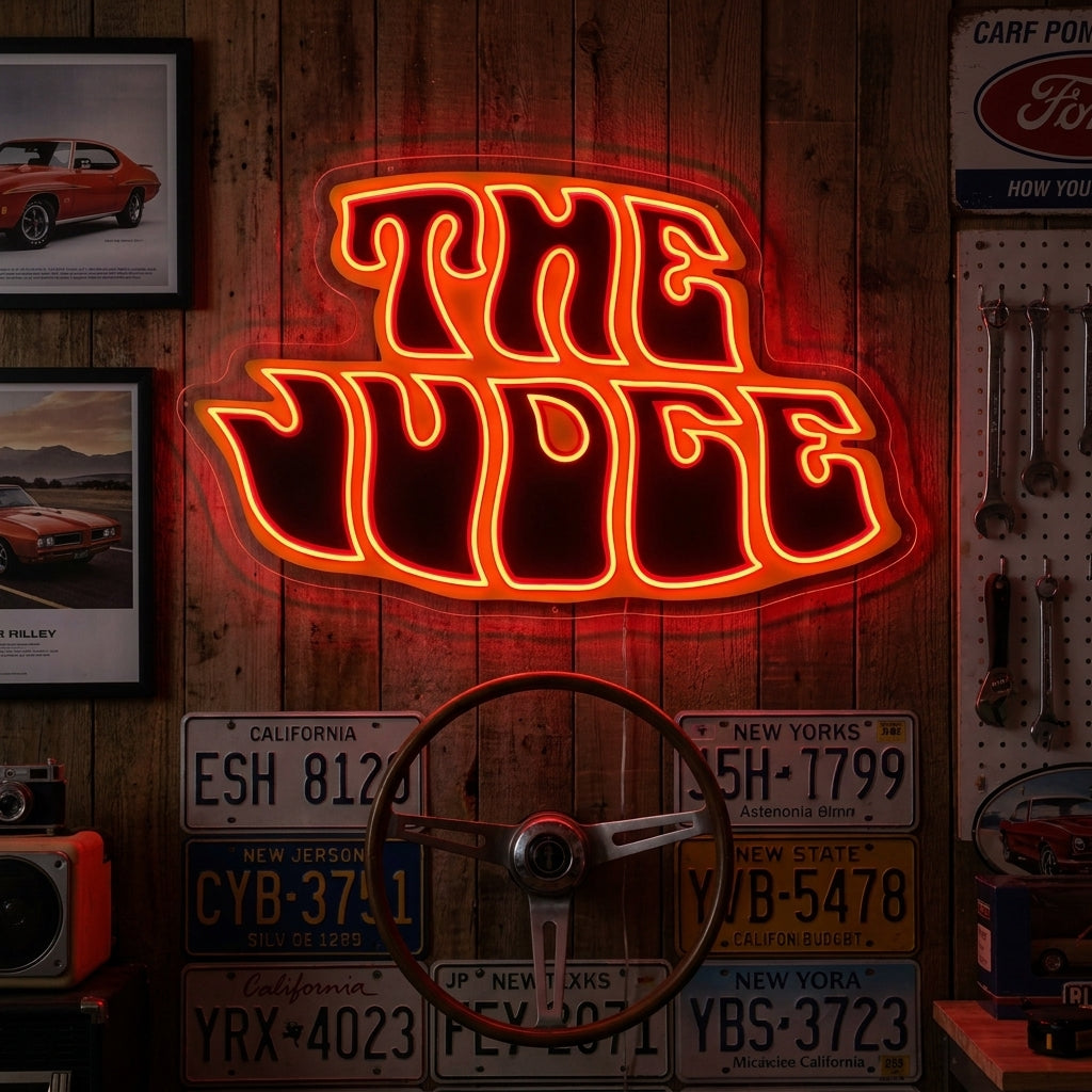 "The Judge" Neon Sign