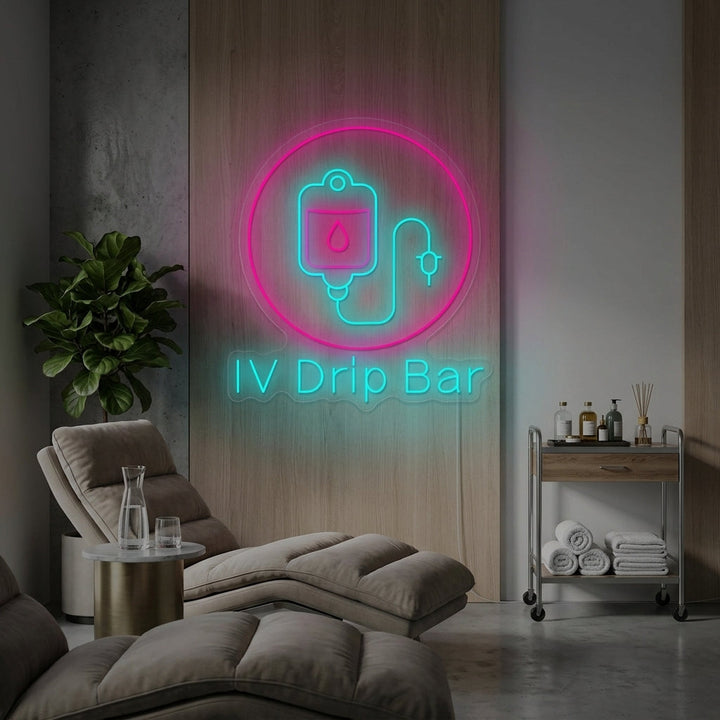 "Iv Drip Bar" Neon Sign