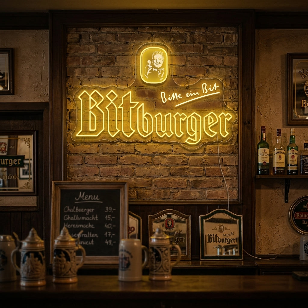 "Bitburger" Neon Sign
