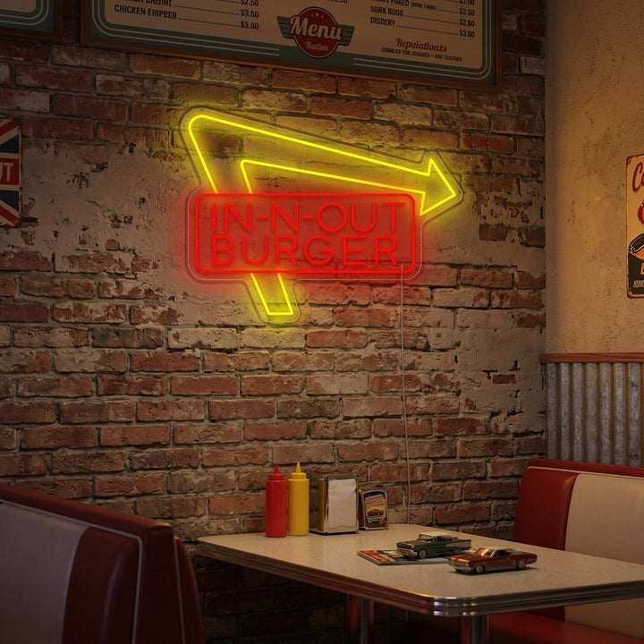 "In-N-Out Burger" Neon Sign
