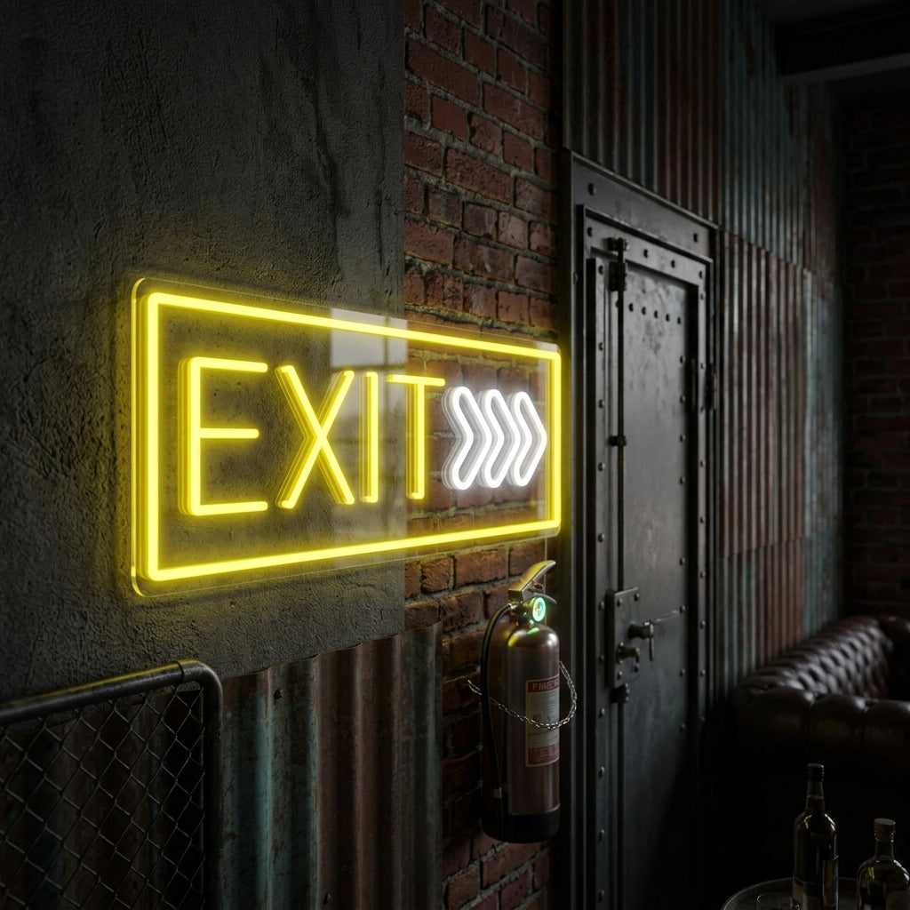 "Exit" Neon Sign
