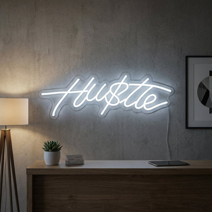 "Hustle" Neon Sign