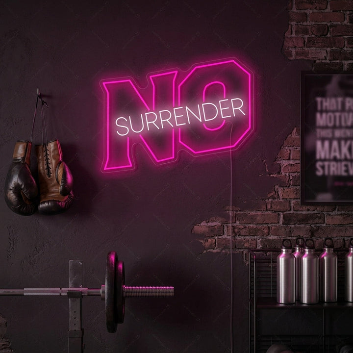 "No Surrender" Neon Sign