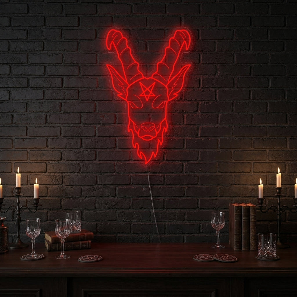 "Baphomet Gothic" Neon Sign