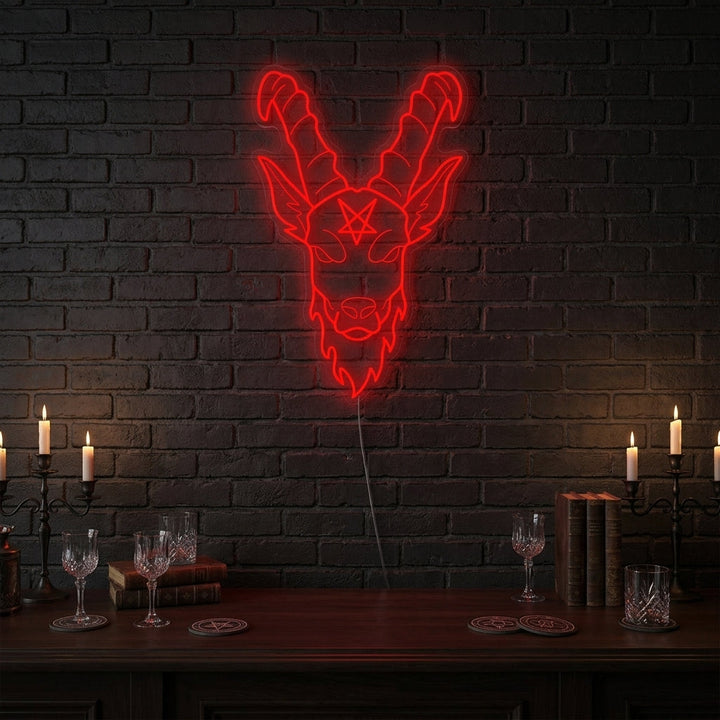 "Baphomet Gothic" Neon Sign