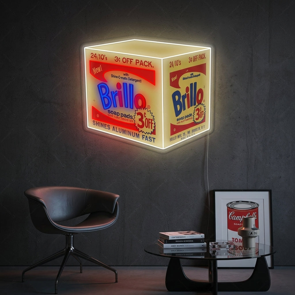 "Brillo Box" Neon Sign