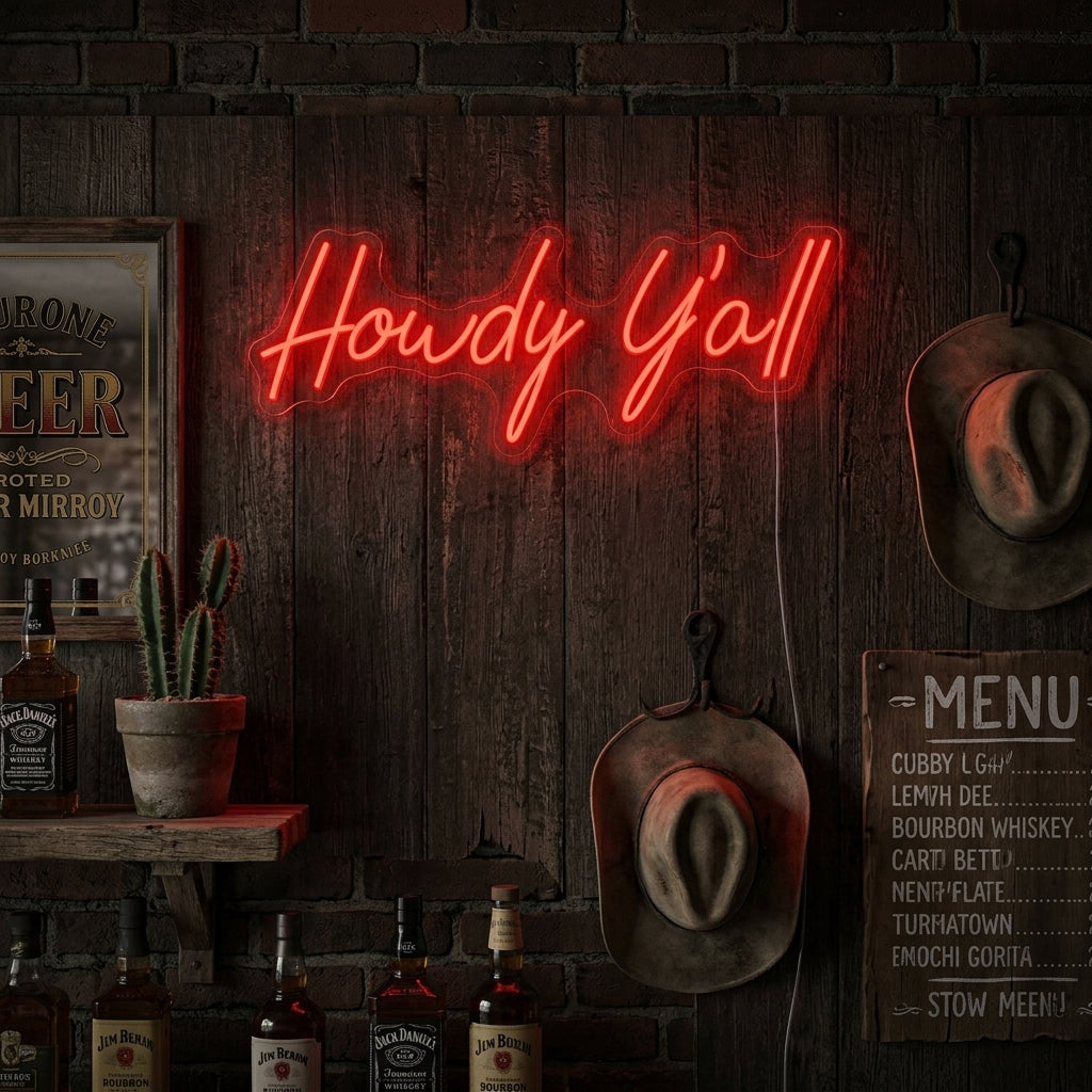 "Howdy Y'all" Neon Sign