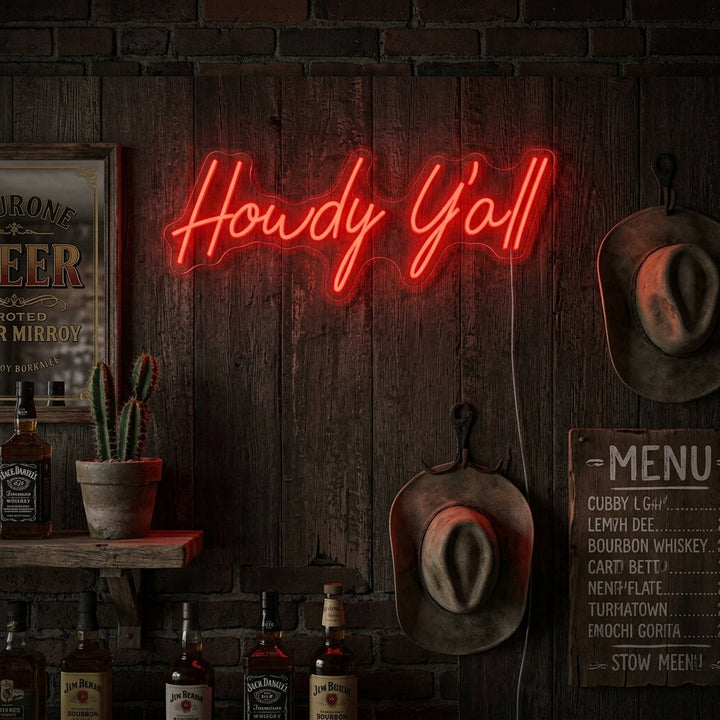 "Howdy Y'all" Neon Sign