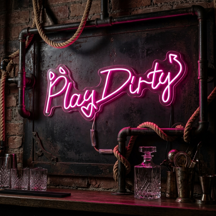 "Play Dirty" Neon Sign