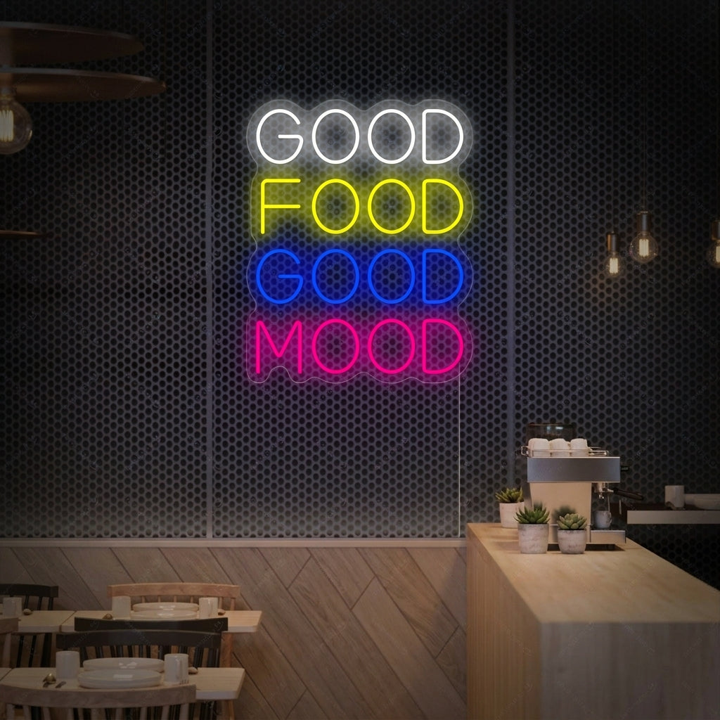 "Good Food Good Mood" Neon Sign