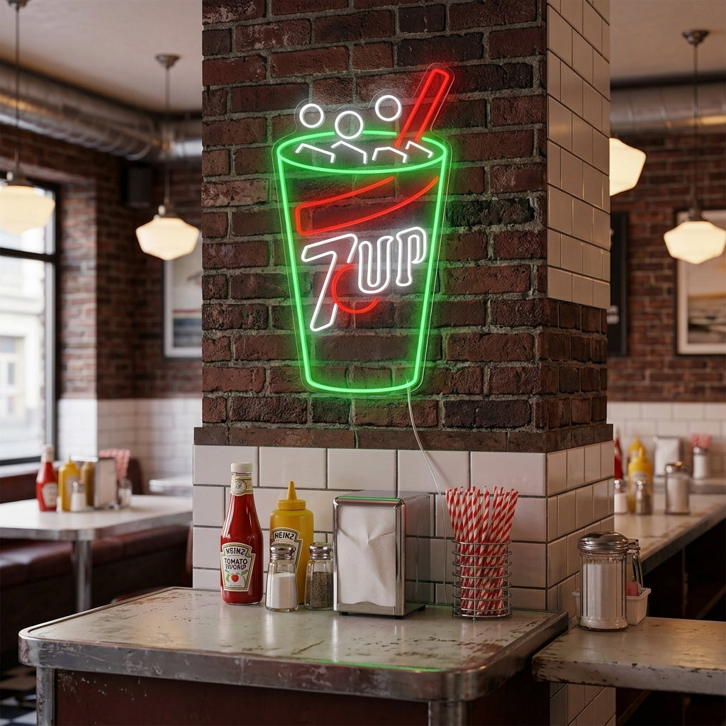 "Soda Drinks Logo" Neon Sign