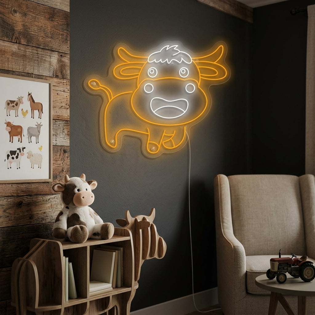 "Baby Cow" Neon Sign