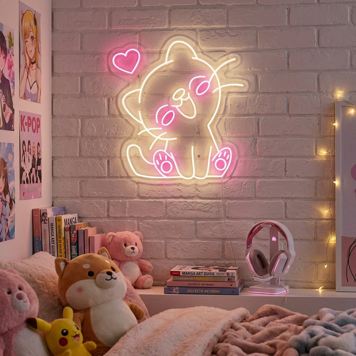 "Kawaii Cat" Neon Sign