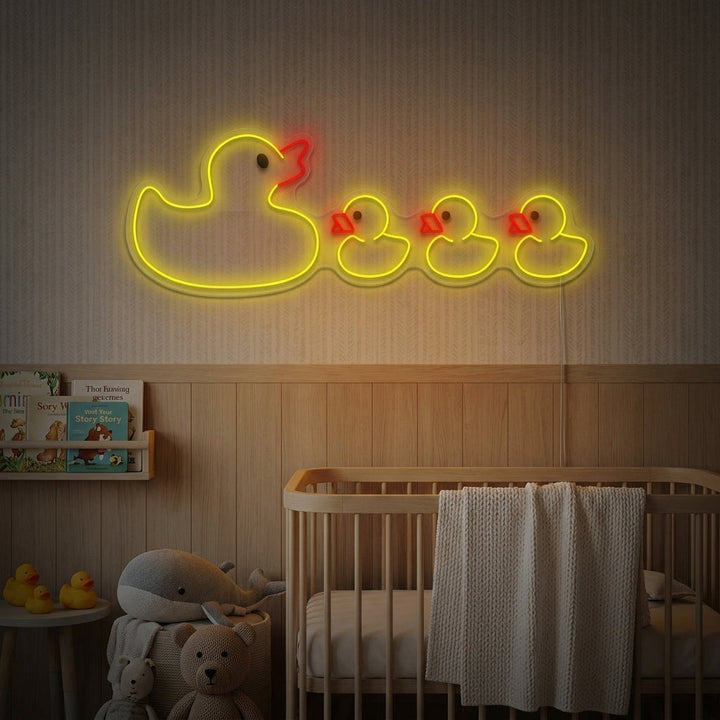 "Duck Family" Neon Sign