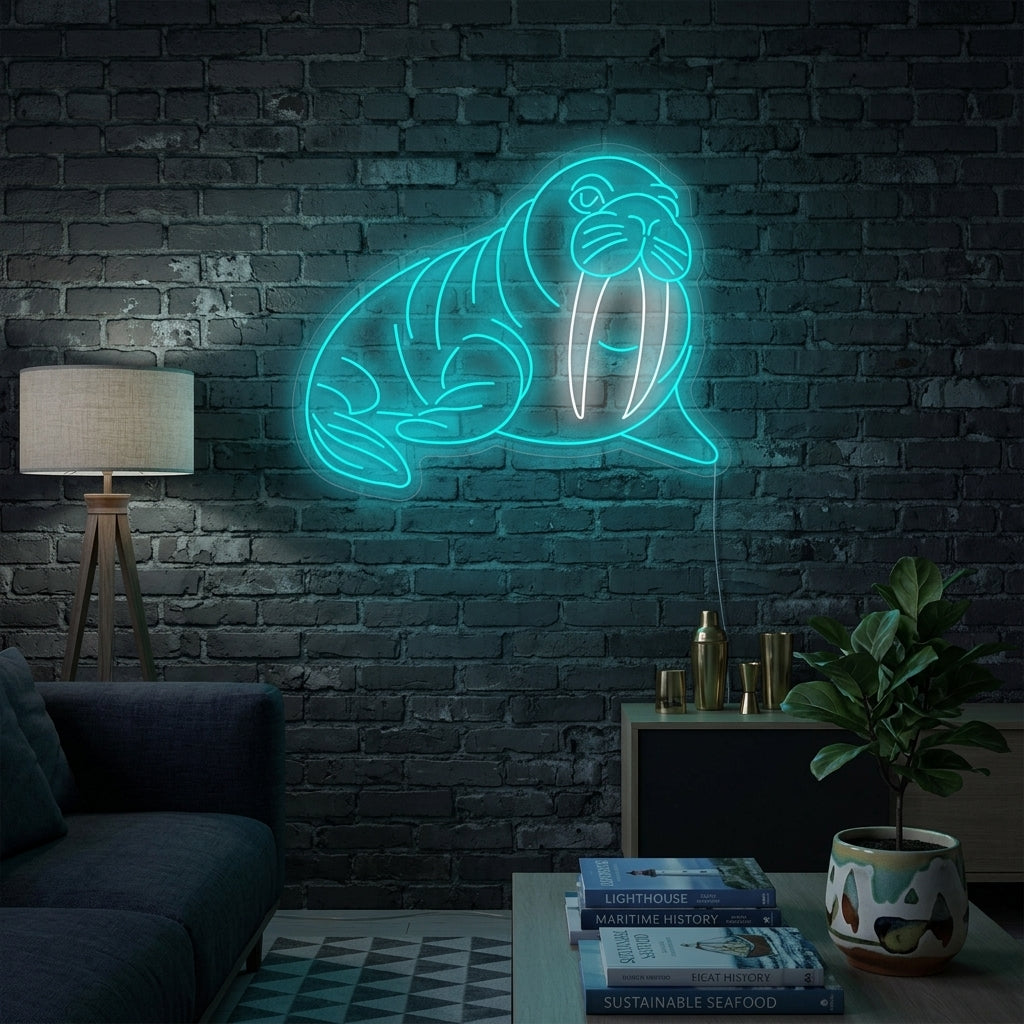 "Walrus" Neon Sign