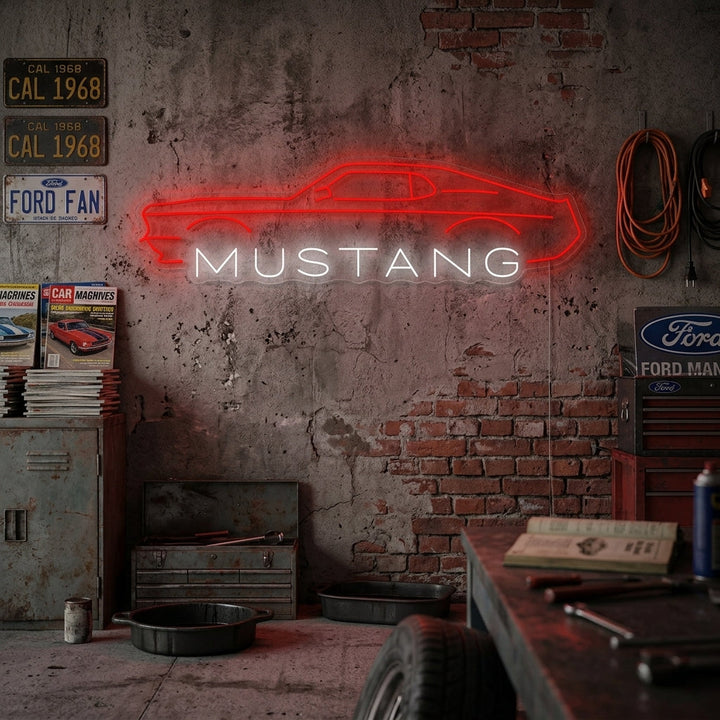 "Mustang Car" Neon Sign