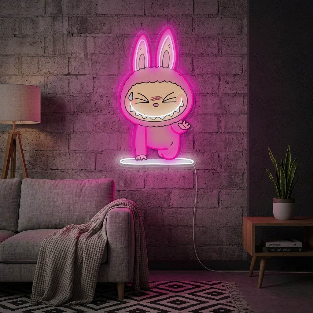 "Yoga Monster" Neon Sign