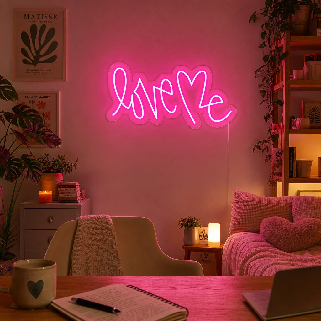 "Love Me Home Decor" Neon Sign