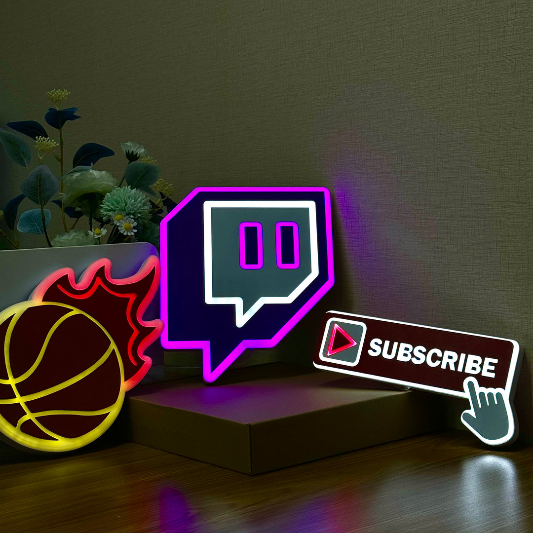 "Twitch Logo" Neon Like Sign