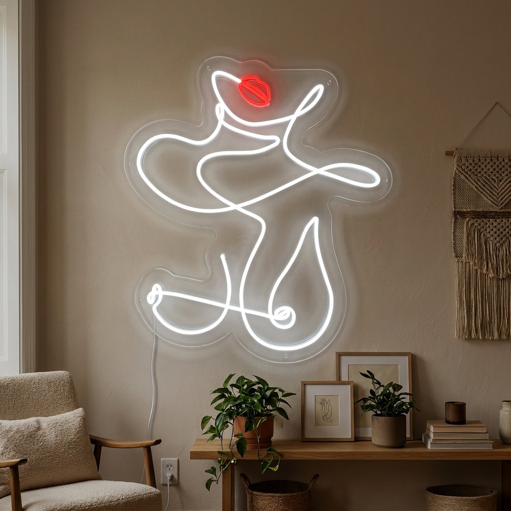 "Abstract Woman Body" Neon Sign