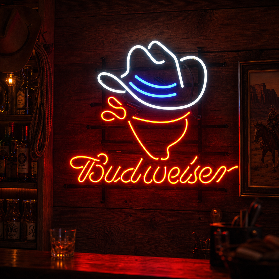 BUdweiser Cowboy Neon Sign